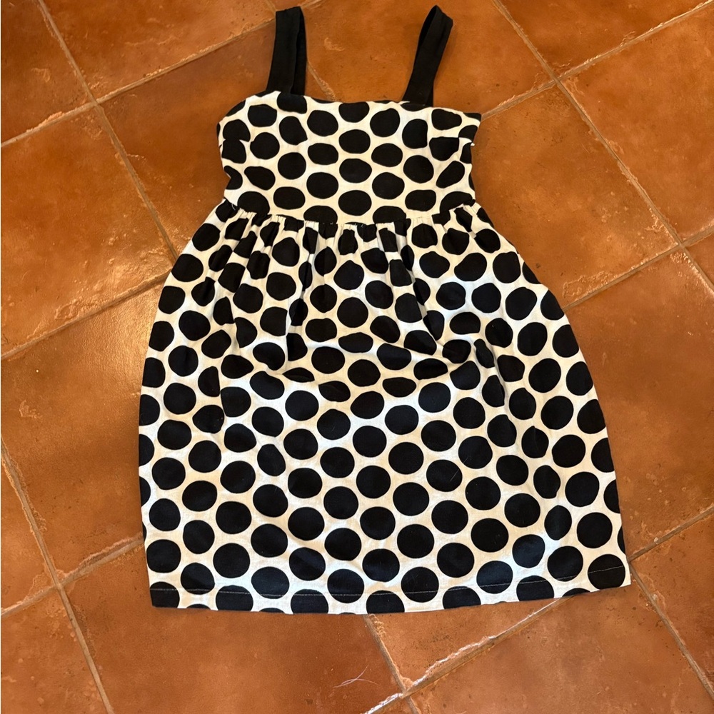 Who What Wear Black and White Polka Dot Midi Dress